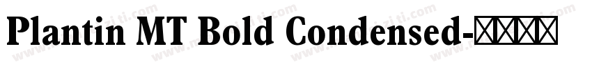 Plantin MT Bold Condensed字体转换